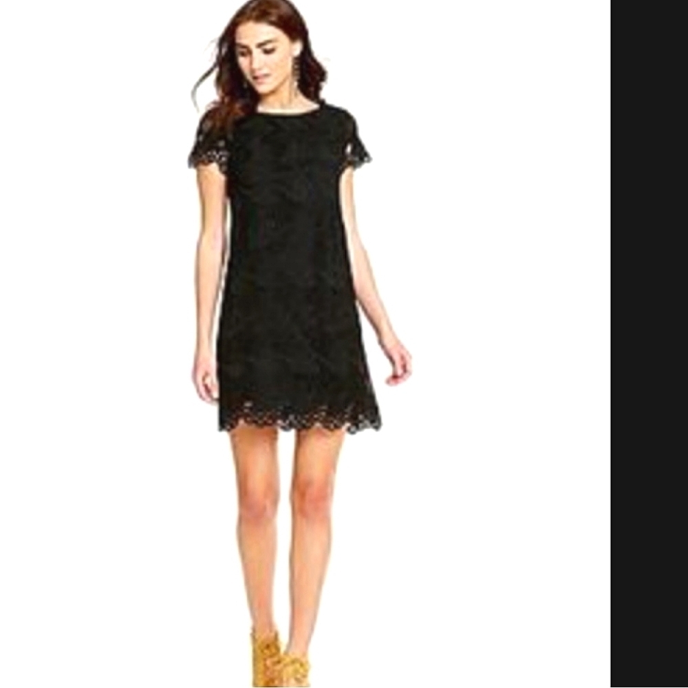 Daniel Cremieux Lace Crochet Dress in Black - Picture 1 of 5